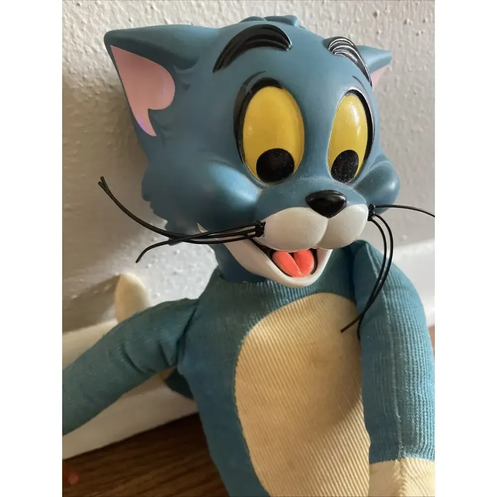 VTG 1965 Mattel Tom & Jerry Blue Corduroy Plush Doll: Non Talking, Has Stains